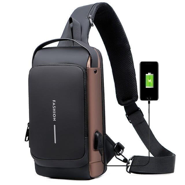 Mochila Anti-Furto com Senha USB Slim Bag - Clube do desconto