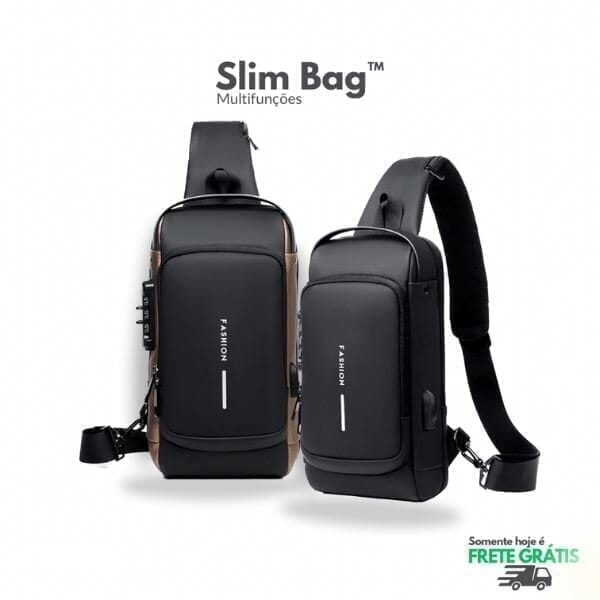 Mochila Anti-Furto com Senha USB Slim Bag - Clube do desconto