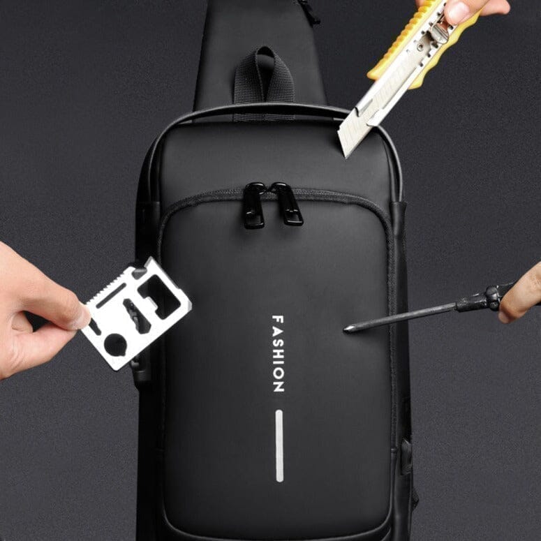 Mochila Anti-Furto com Senha USB Slim Bag - Clube do desconto